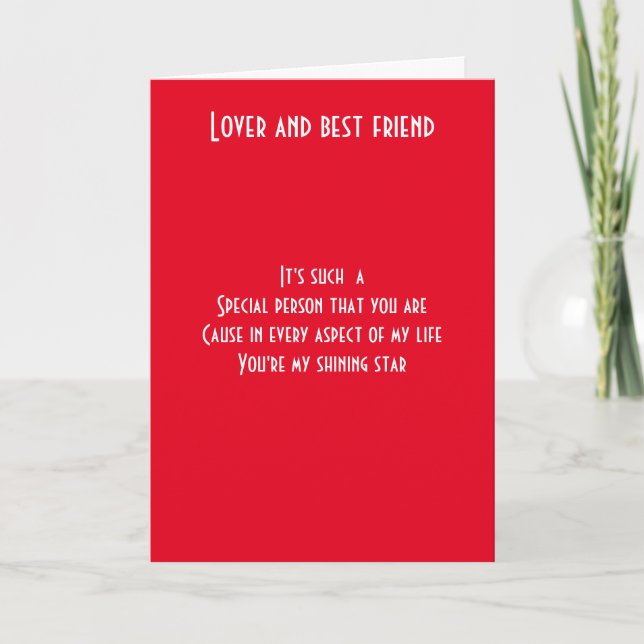 Carte Amoureux et meilleur ami (Devant)