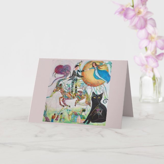 Carte Amoureux Fantaisistes Art de Vol (Orchidée)