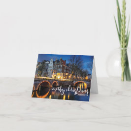 Carte Amsterdam au crépuscule, Joyeux Noël