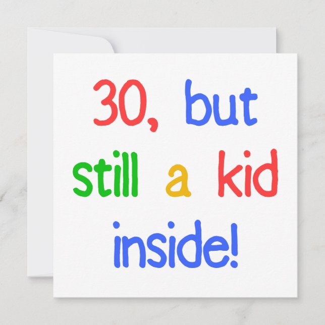 Carte Amusant 30e anniversaire Humour (Devant)