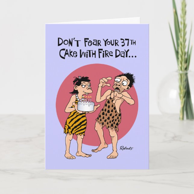 Carte Amusant 37ème anniversaire (Devant)