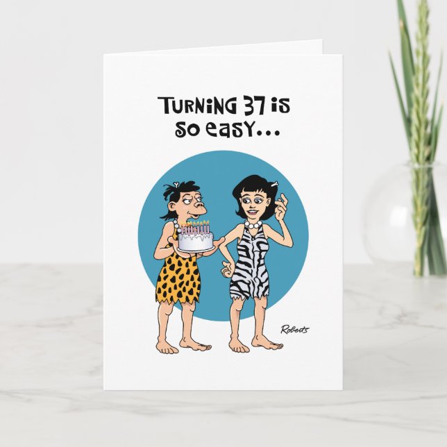 Carte Amusant 37ème anniversaire (Devant)