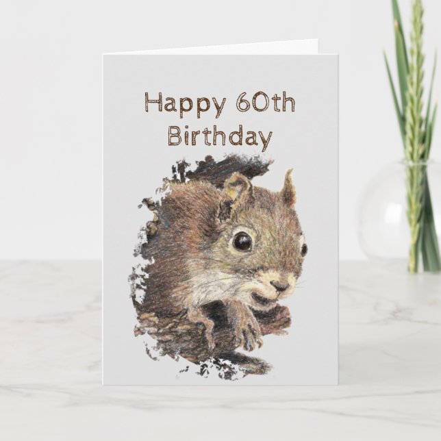 Carte Amusant 60e anniversaire Nutty Conseils de l'Humou (Devant)