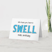 Amusant 70ème Anniversaire Salutation personnalisé