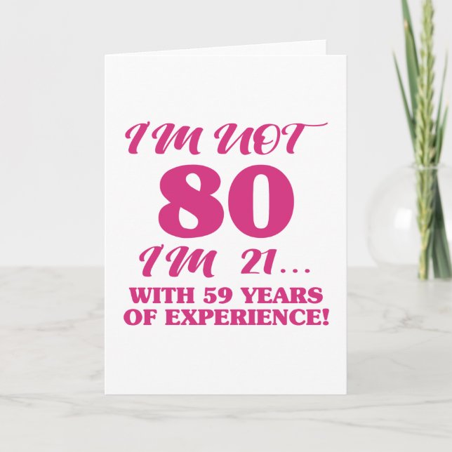 Carte Amusant 80e anniversaire (Devant)