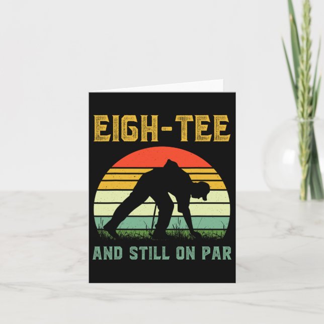 Carte Amusant 80e anniversaire Golf Pun Golf 80 ans G (Devant)