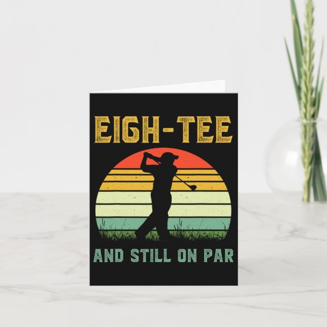 Carte Amusant 80e anniversaire Golf Pun Golf 80 ans G (Devant)