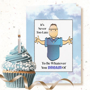 Carte Amusant 80ème caricature masculine Anniversaire hu