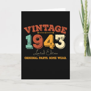 Carte Amusant 82 ans 1943 Vintage 82e anniversaire Cadea