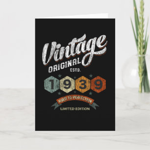 Carte Amusant 86 ans 1939 Vintage 86e anniversaire Cadea