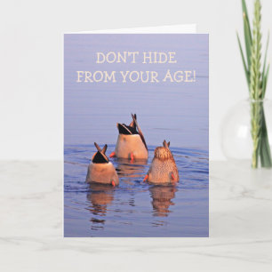 Carte Amusant âge Plaisanterie Canard Anniversaire