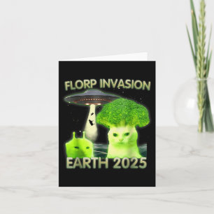 Carte Amusant Alien Chat Mème Florp Invasion Terre 2025 