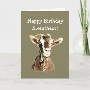 Carte Amusant Anniversaire, De la Vielle Chèvre qui VOUS