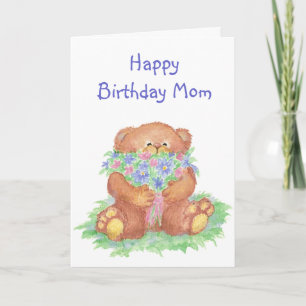 Carte Amusant Anniversaire Jour Citation mignonne Ours a