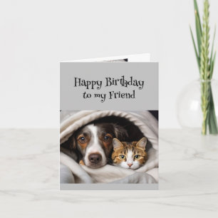 Carte Amusant Anniversaire Merveilleux Ami Cute Chien Ch