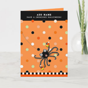 Carte Amusant Araignée de l'Halloween en Trick ou en tra