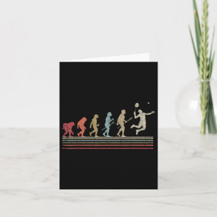 Carte Amusant Badminton Vintage Retro Style Evolution De