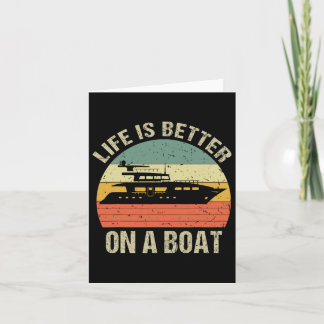 Carte Amusant Bateau Vie Rétro Meilleure Sur Un Bateau C