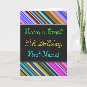 Carte Amusant, coloré, Whimsical 51st Birthday Card