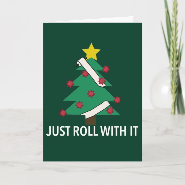 Carte Amusant Covid Christmas Tree Pun (Devant)