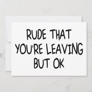 Carte Amusant Coworker Quitter Adieu Adieu