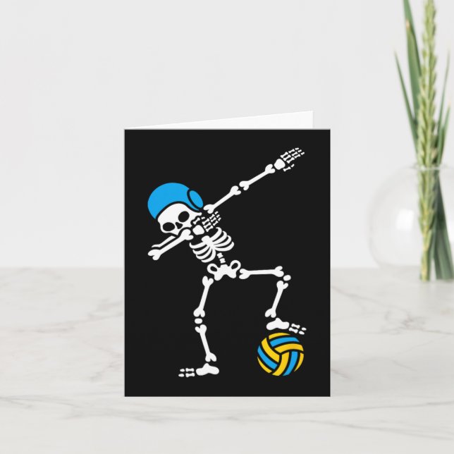 Carte Amusant Dab squelette Dabbing Water polo Halloween (Devant)