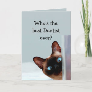 Carte Amusant Dentiste Anniversaire Souhaite Chat Siames