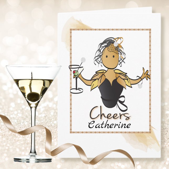 Carte Amusant Fabulous mignon Afro-Américain Anniversair (Créateur téléchargé)