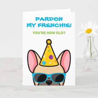 Carte Amusant Français Bulldog Light Fawn Frenchie Anniv