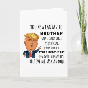 Carte Amusant Frère Meilleur cadeau d'anniversaire