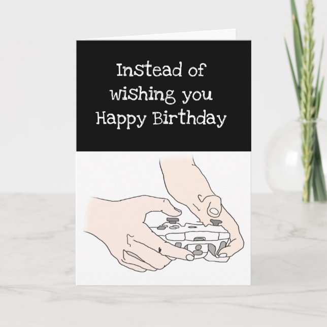 Carte Amusant gamer niveau 30 ou âge personnalisé Annive (Devant)