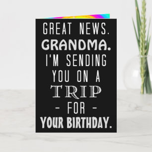 Carte Amusant grand-mère Anniversaire Voyage Retro Hippi