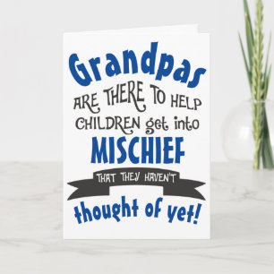 Carte Amusant grand-père Mischief Anniversaire