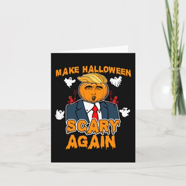 Carte AMUSANT Halloween Trump RENDRE HALLOWEEN PLUS CRAI (Devant)