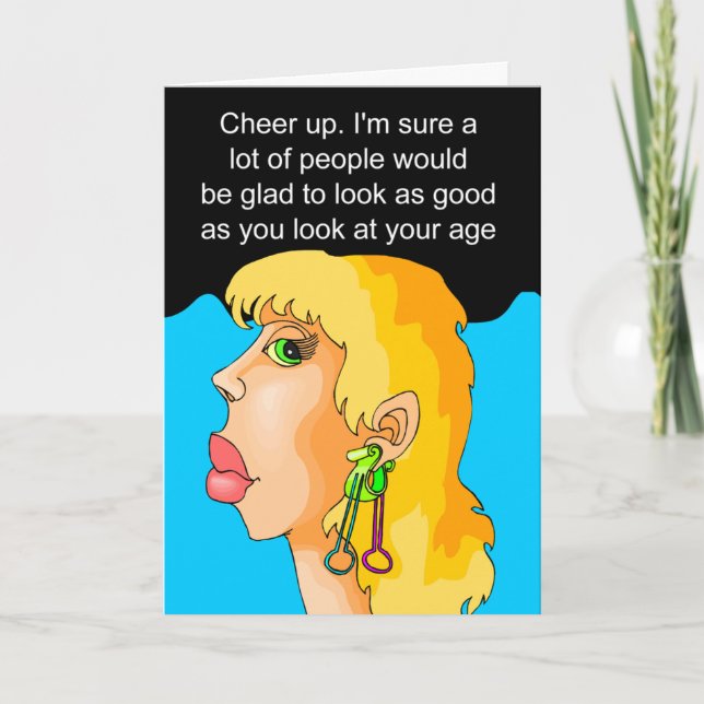 Carte Amusant heureux voeu d'anniversaire (Devant)