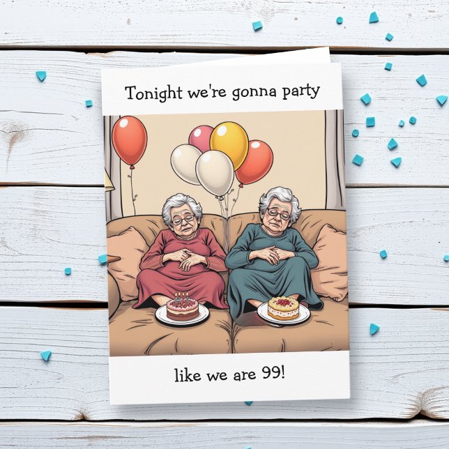 Carte Amusant Humour d'anniversaire pour soeurs jumelles (Créateur téléchargé)