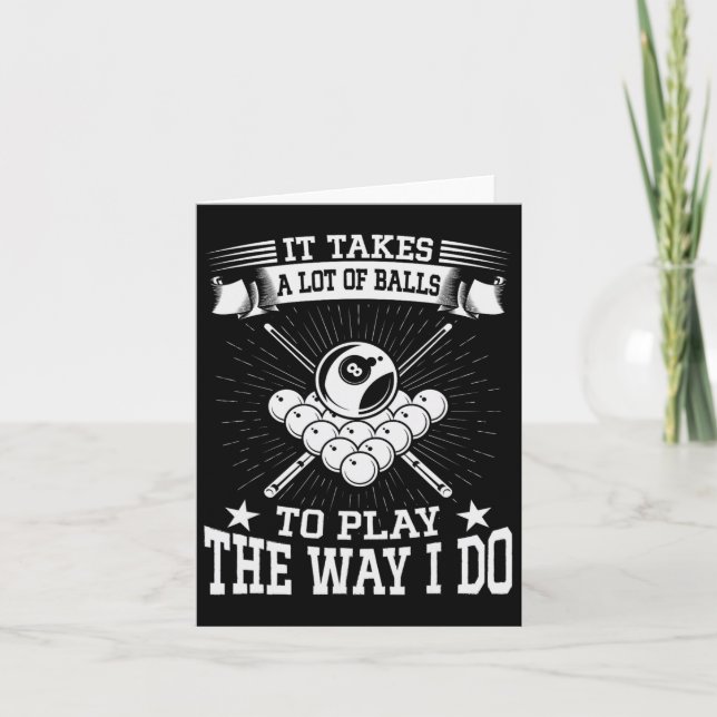 Carte Amusant, Il Faut Beaucoup De Billard Et Pool Playe (Devant)