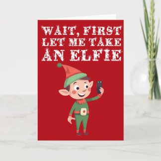 Carte Amusant Jeu De Noël D'Elfe Laissez-Moi Prendre Un 