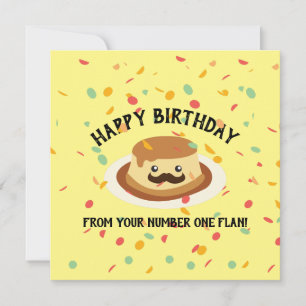 Carte Amusant Joyeux Anniversaire de votre numéro un Fla