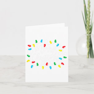 Carte Amusant Joyeux Noël Lumières Noël Famille Hommes F