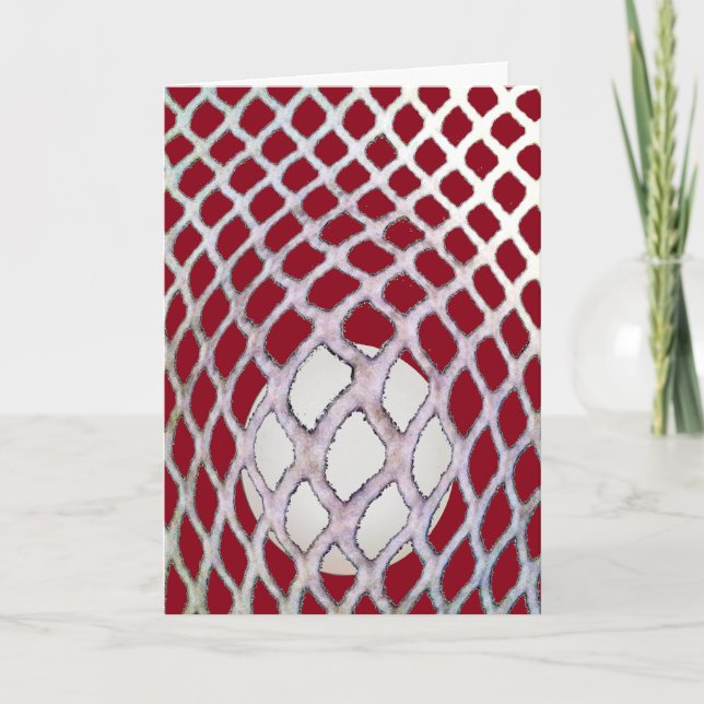 Carte Amusant Lacrosse Anniversaire (Devant)