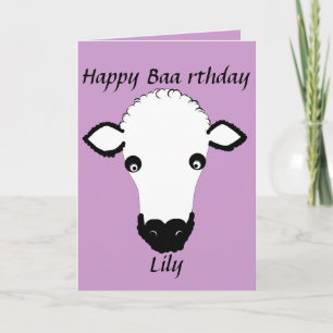 Carte Amusant mouton Anniversaire, baa jeudi, ajouter le