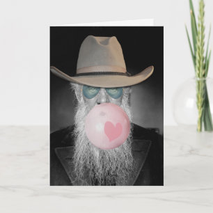 Carte Amusant National Bubble Gum Day Guy Chewing Gum