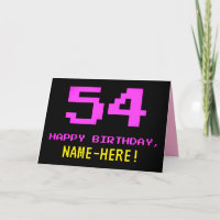 Amusant, Nerd, Geek, Rose, Style 8-Bit 54ème Anniv