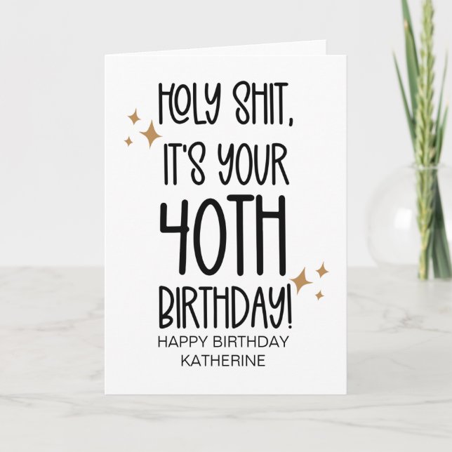 Carte Amusant Obtenir Plus De 40E Anniversaire Pour Ami (Devant)