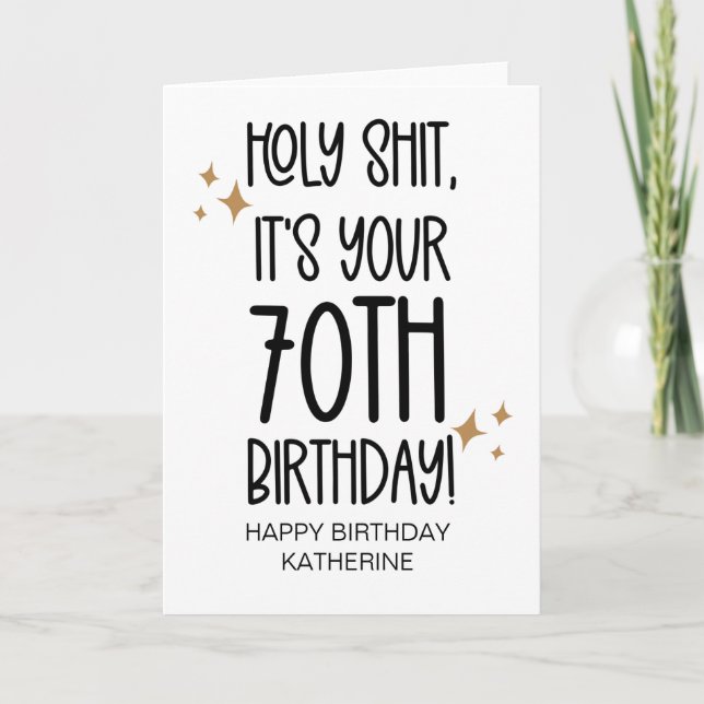 Carte Amusant Obtenir Plus De 70E Anniversaire Pour Ami (Devant)