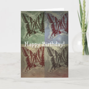 Carte Amusant papillon, Anniversaire