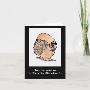 Carte Amusant Petit Vieux Homme avec humour