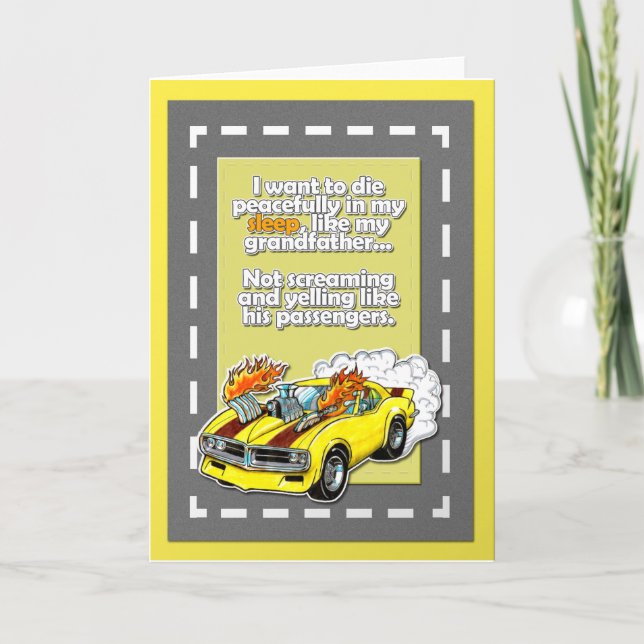 Carte Amusant Pontiac Firebird Voiture Salutation (Devant)