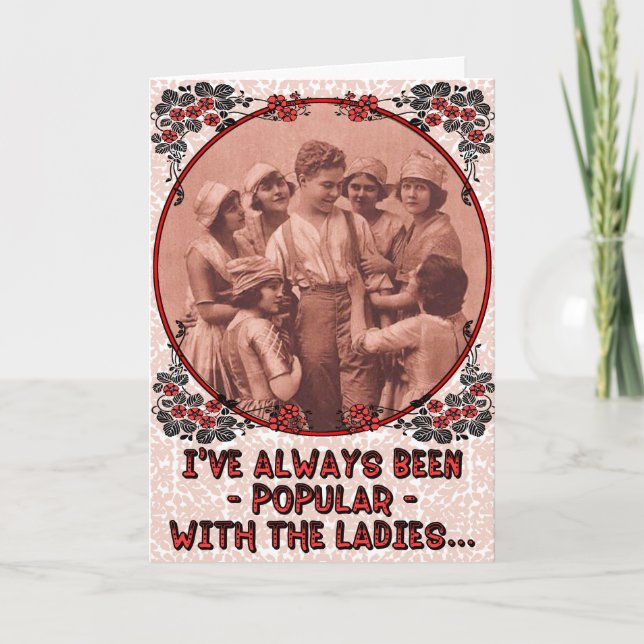 Carte Amusant "Populaire" Vintage Mariage Anniversaire (Devant)